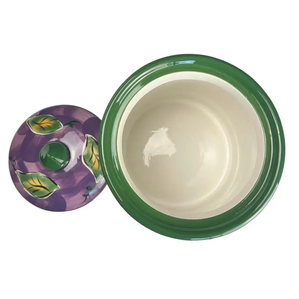 Tabletops Unlimited Vintage Scandicci Hand Painted Ceramic Fruit Canister Set 3